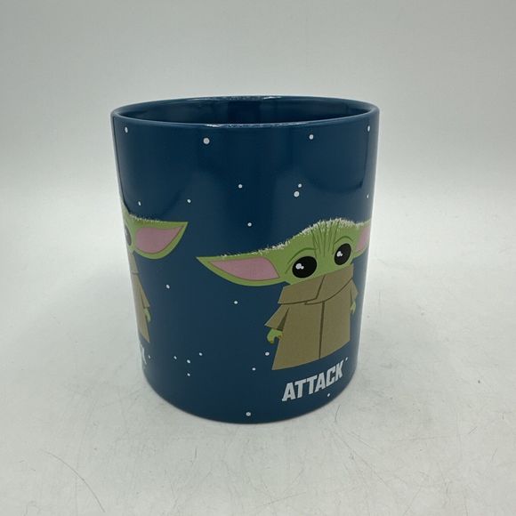 STAR WARS Coffee Mug Cup Baby Yoda Snack Attack Protect 14 Oz - Picture 3 of 11